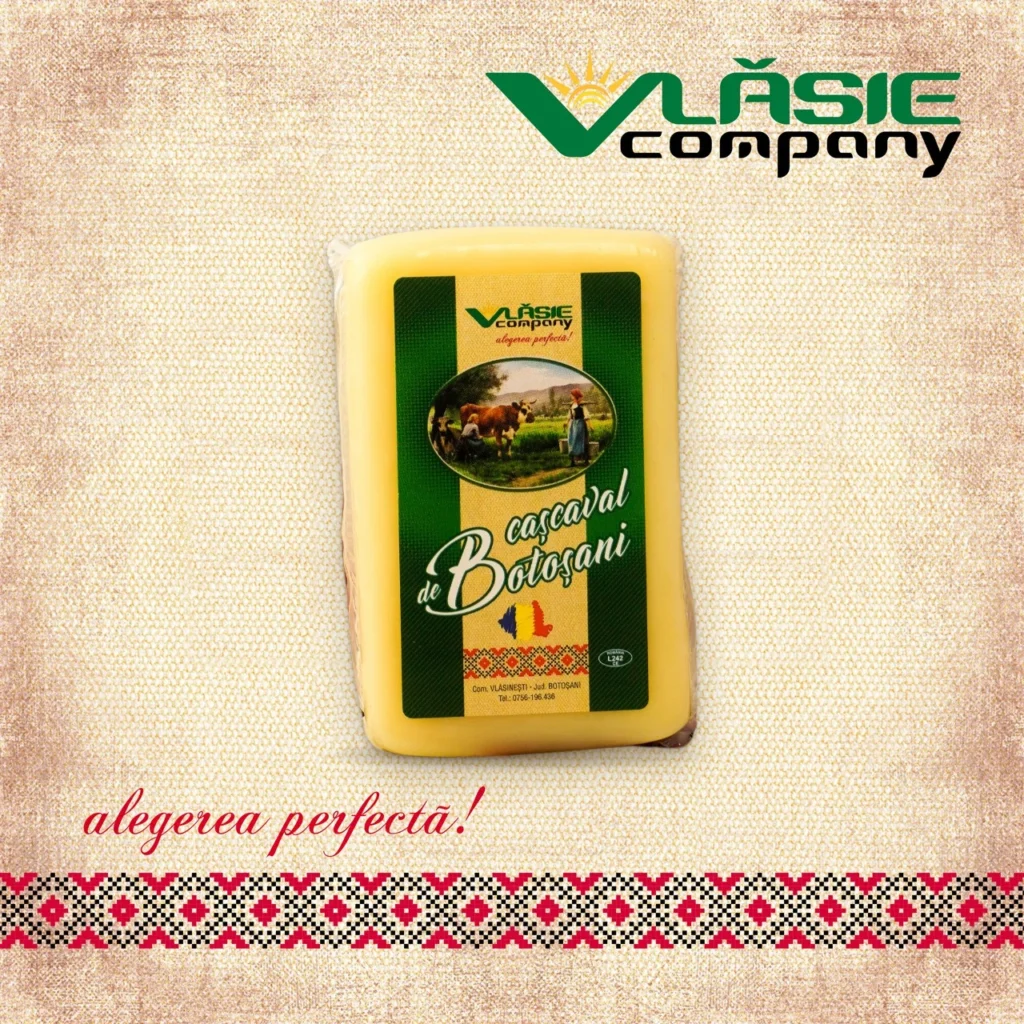 Cașcaval de Botoșani Vlăsie Company, cu etichetă verde